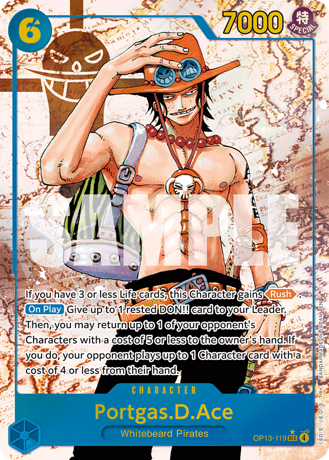 Portgas.D.Ace - OP13-119 - Secret Rare (Alternate Art) - Carrying On His Will