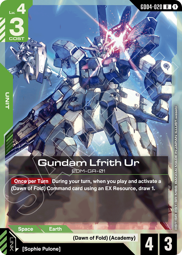 Gundam Lfrith Ur - GD04-020 - Rare - Phantom Aria