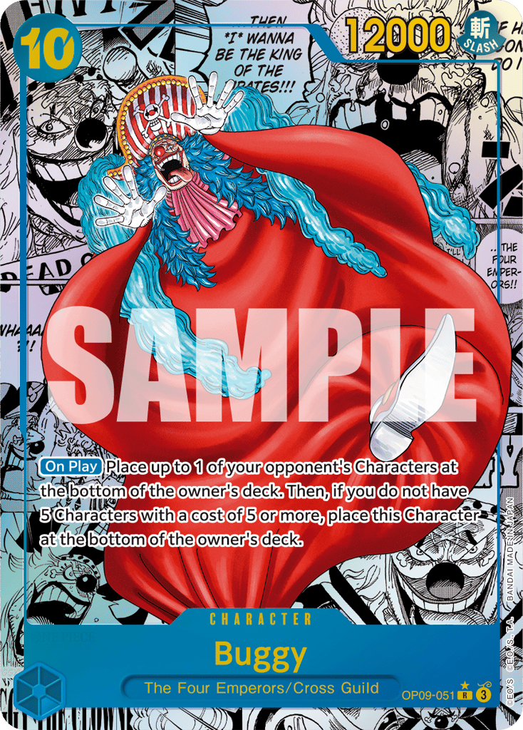 Buggy - OP09-051 - Rare (Manga Alt Art) - Emperors In The New World