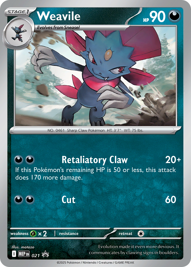 Weavile - 021 - Mega Evolution Black Star Promos