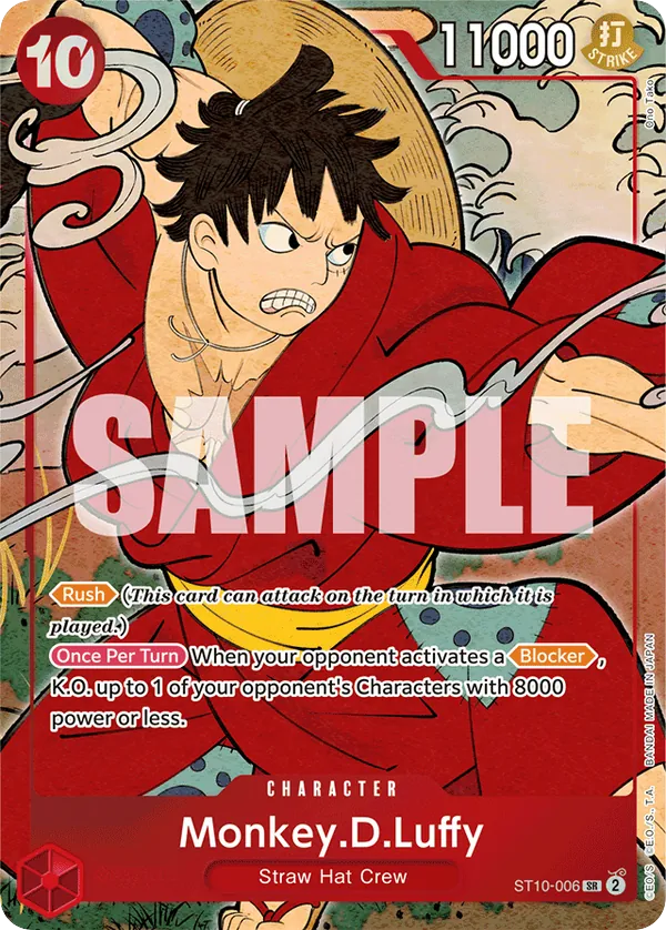 Monkey.D.Luffy - ST10-006 - Super Rare (First Anniversary Alt Art) - Ultra Deck: The Three Captains