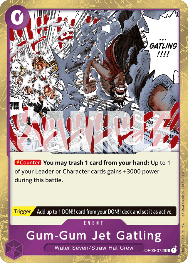 Gum-Gum Jet Gatling - OP03-072 - Rare (Reprint) - Pillars of Strength