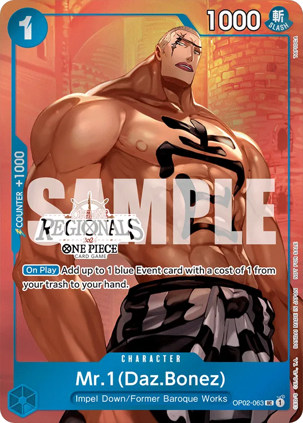 Mr.1(Daz.Bonez) - OP02-063 - Uncommon (Regional Participant Stamp) - Paramount War