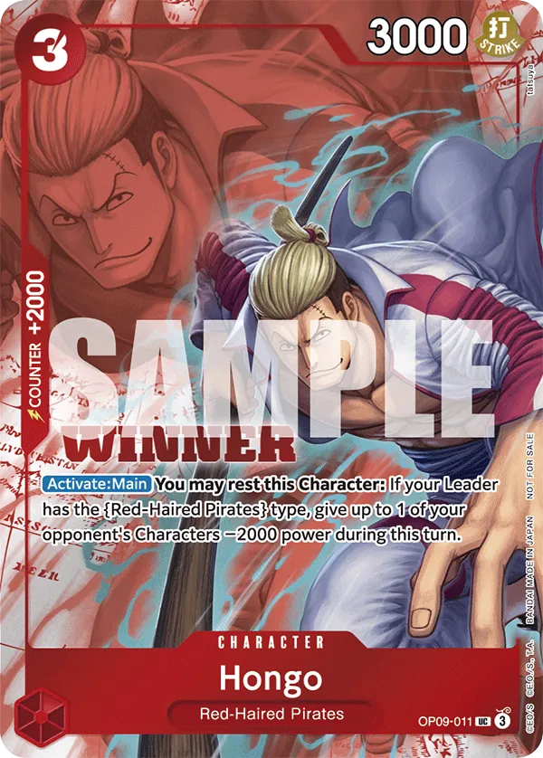Hongo - OP09-011 - Uncommon (Winner Stamp) - Emperors In The New World