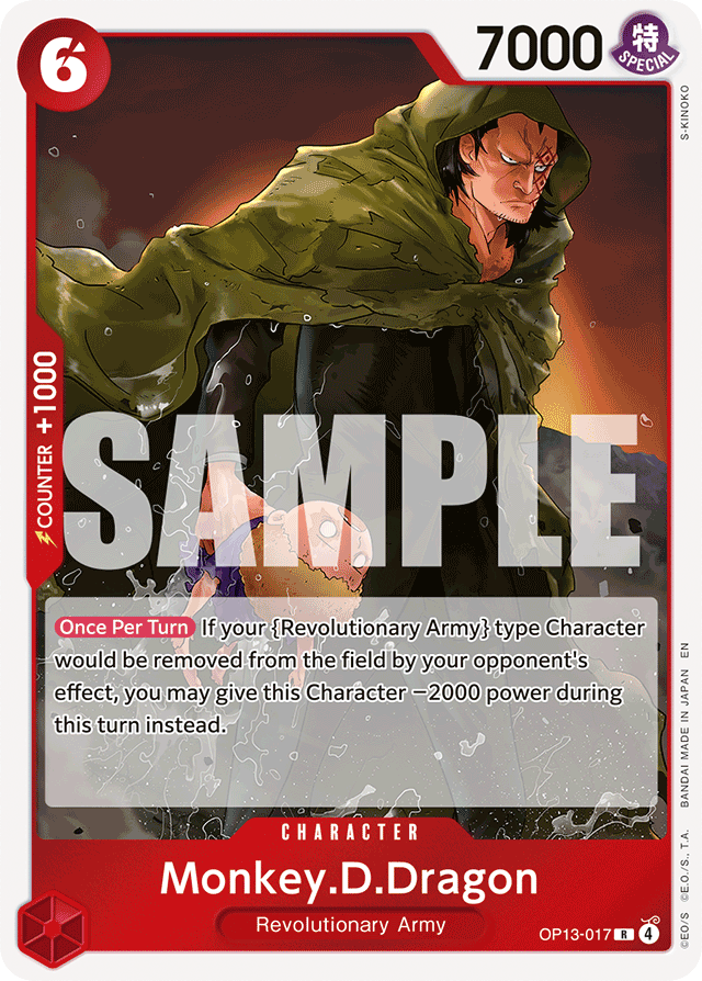 Monkey.D.Dragon - OP13-017 - Rare - Carrying On His Will