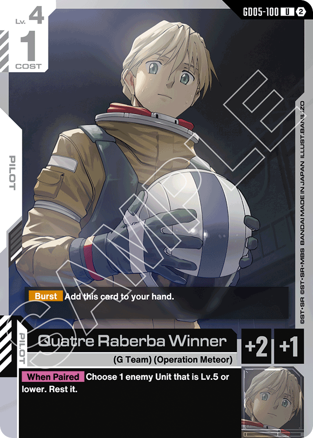 Quatre Raberba Winner - GD05-100 - Uncommon - Freedom Ascension