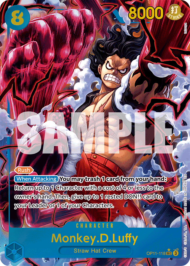 Monkey.D.Luffy - OP11-118 - Secret Rare (Alternate Art) - A Fist Of Divine Speed