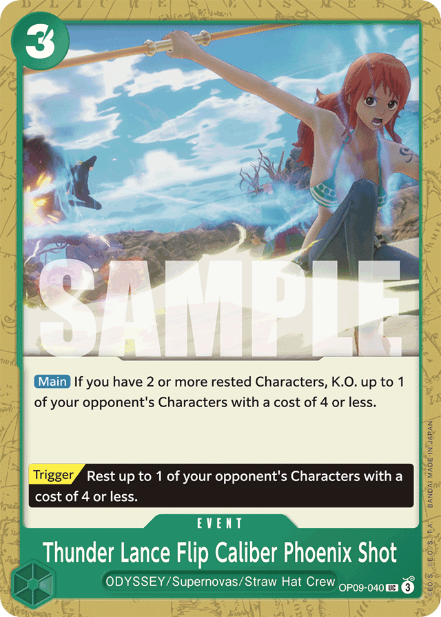 Thunder Lance Flip Caliber Phoenix Shot - OP09-040 - Uncommon - Emperors In The New World