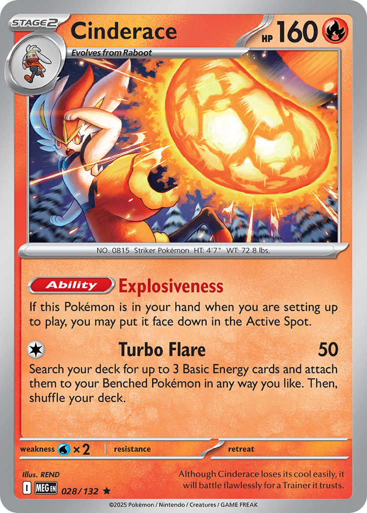 Cinderace - 028/132 - Mega Evolution