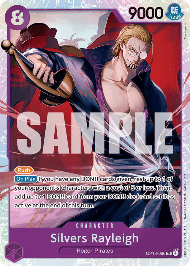 Silvers Rayleigh - OP13-066 - Super Rare - Carrying On His Will