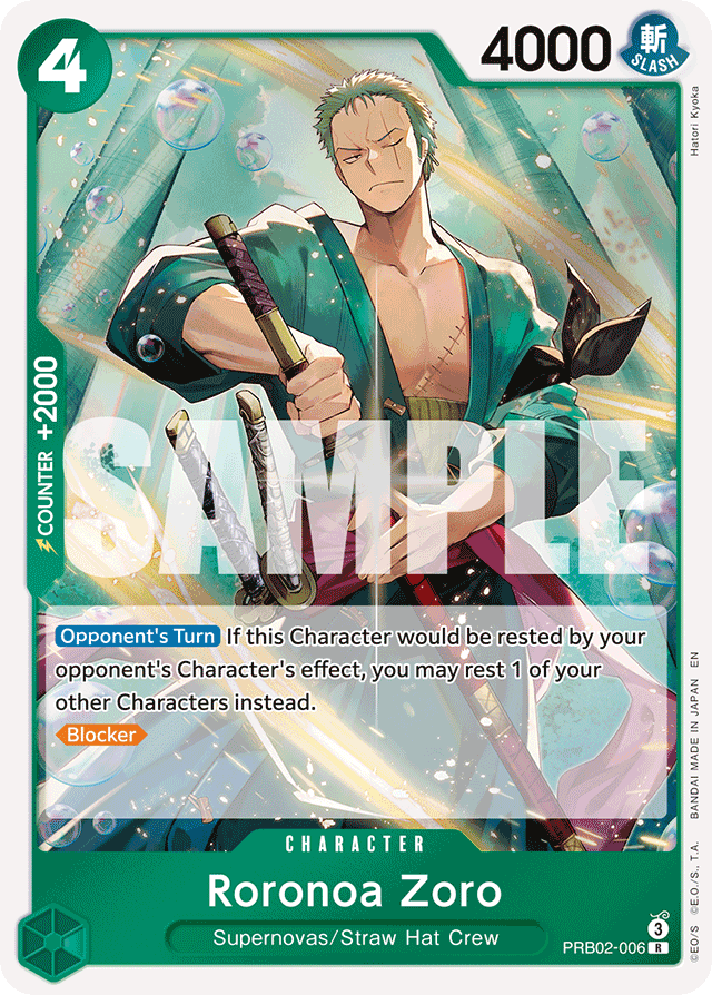 Roronoa Zoro - PRB02-006 - Rare - The Best Vol.2
