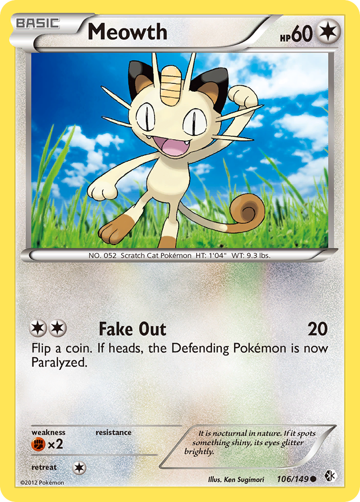 Meowth - 106/149 - Boundaries Crossed