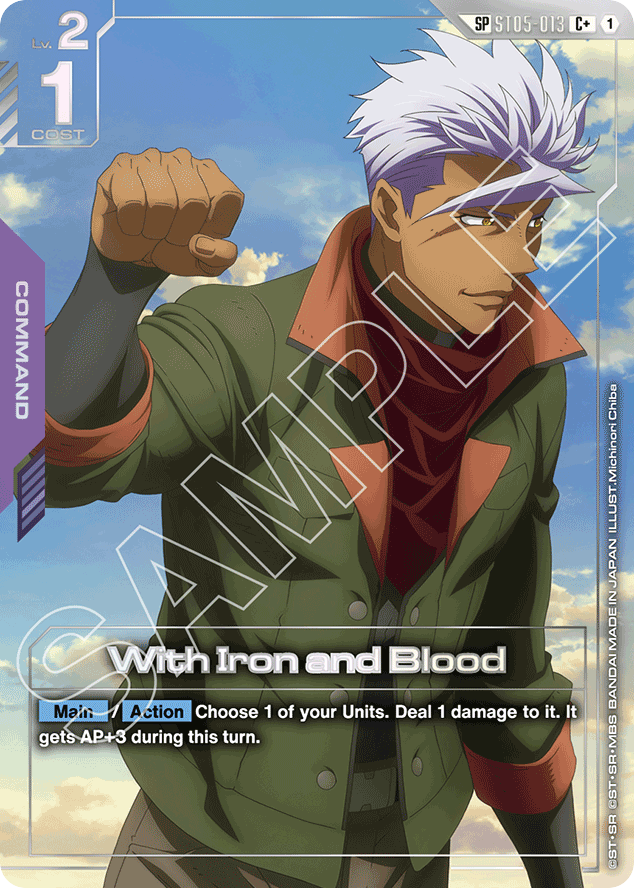 With Iron and Blood - ST05-013 - Common (Premium Alt Art) - Iron Bloom