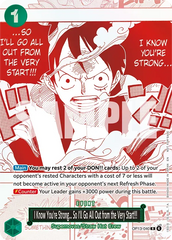 I Know You're Strong... So I'll Go All Out from the Very Start!!! - OP13-040 - Rare (Third Anniversary Alt Art) - Carrying On His Will