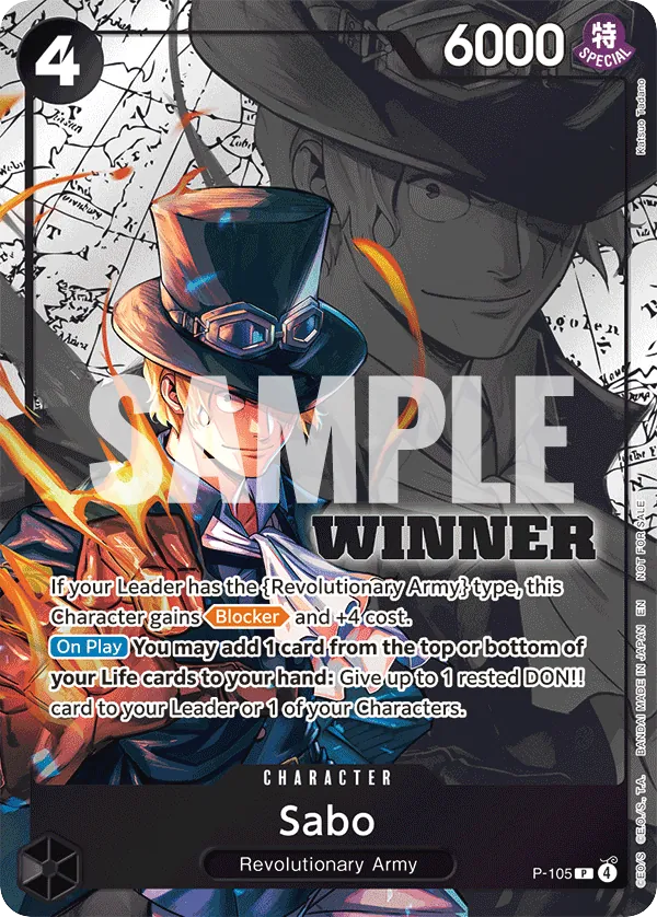 Sabo - P-105 - Promo (Winner Stamp) - Promos