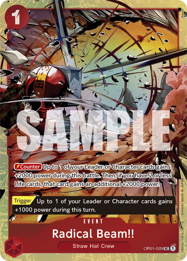 Radical Beam!! - OP01-029 - Uncommon (Best Selection Vol1Alt Art) - Romance Dawn