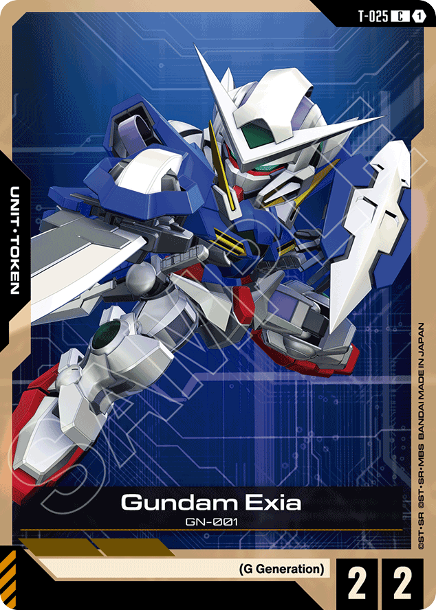 Gundam Exia - T-025 - Common - Tokens
