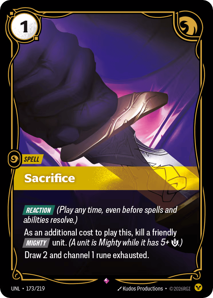 Sacrifice - 173/219 - Rare - Unleashed
