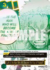 Luffy Is the Man Who Will Become the King of Pirates!!! - OP12-039 - Rare (Third Anniversary) - Legacy of the Master