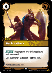 Back To Back - 206/298 - Common - Origins