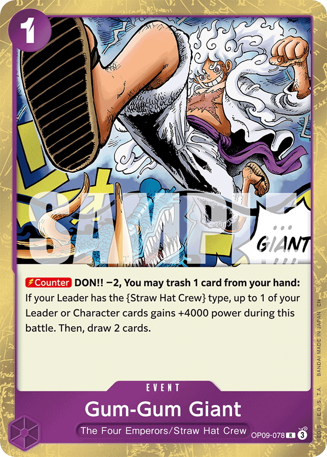 Gum-Gum Giant - OP09-078 - Rare (Reprint) - Emperors In The New World
