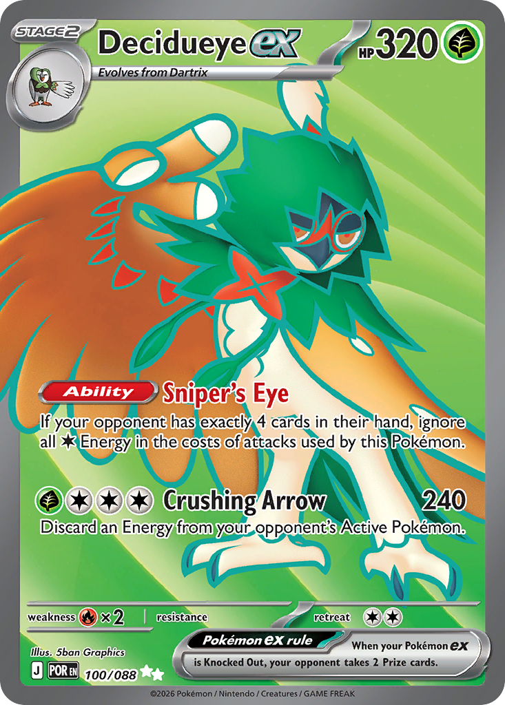 Decidueye ex - 100/88 - Perfect Order