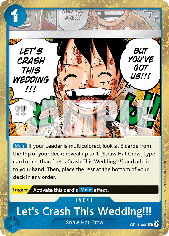 Let's Crash This Wedding!!! - OP11-060 - Rare - A Fist Of Divine Speed