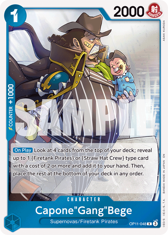 Capone"Gang"Bege - OP11-048 - Rare - A Fist Of Divine Speed