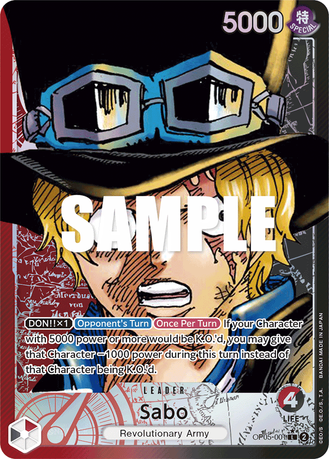 Sabo - OP05-001 - Leader (Alternate Art) - Awakening of the New Era