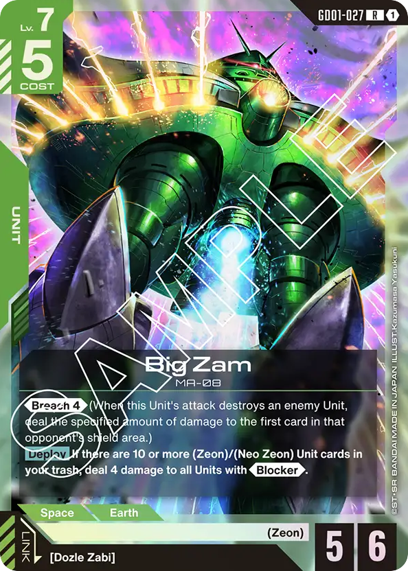 Big Zam - GD01-027 - Rare - Newtype Rising