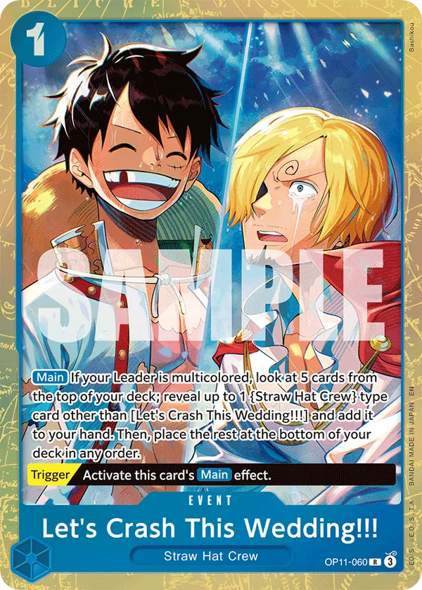 Let's Crash This Wedding!!! - OP11-060 - Rare (Best Selection Vol5Alt Art) - A Fist Of Divine Speed