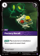 Factory Recall - 135/221 - Uncommon - Spiritforged