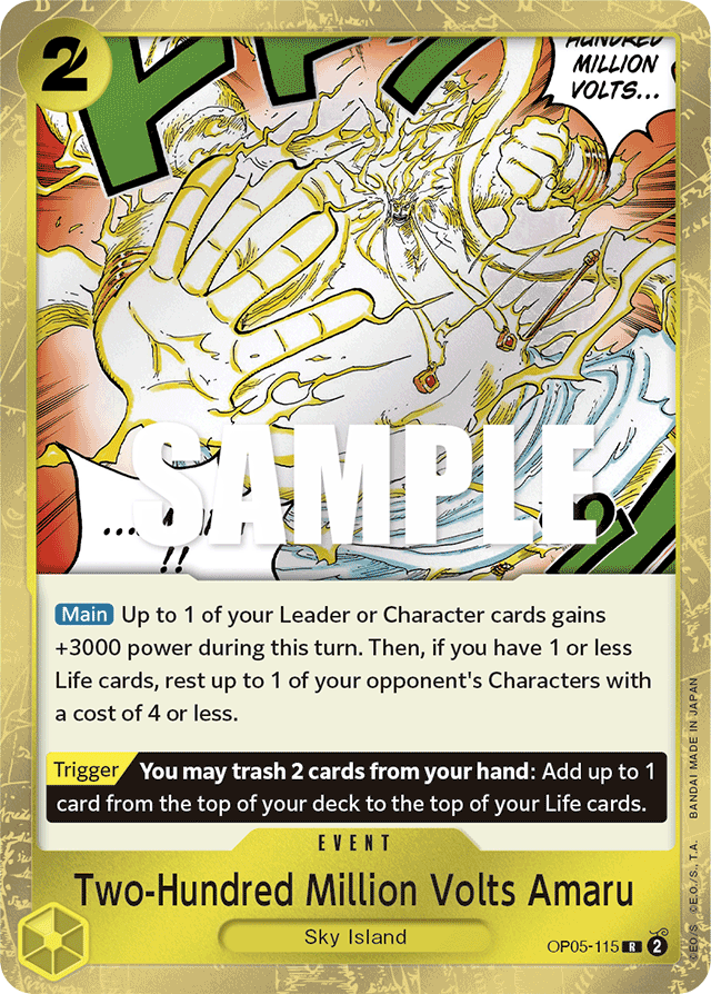 Two-Hundred Million Volts Amaru - OP05-115 - Rare - Awakening of the New Era