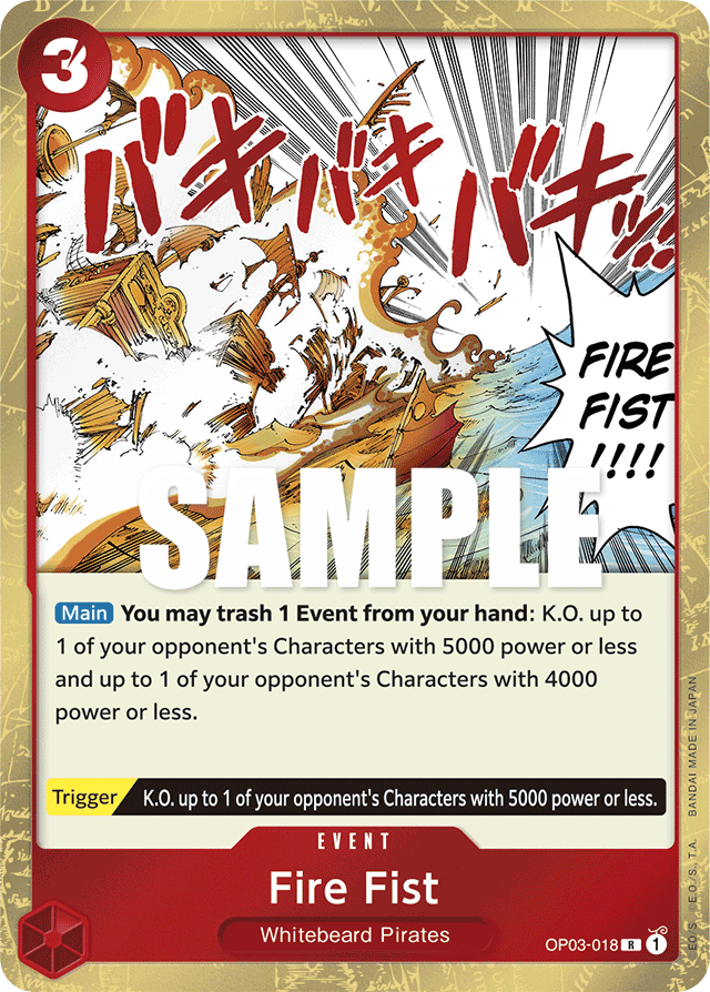 Fire Fist - OP03-018 - Rare - Pillars of Strength