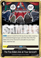 The Five Elders Are at Your Service!!! - OP13-096 - Rare - Carrying On His Will