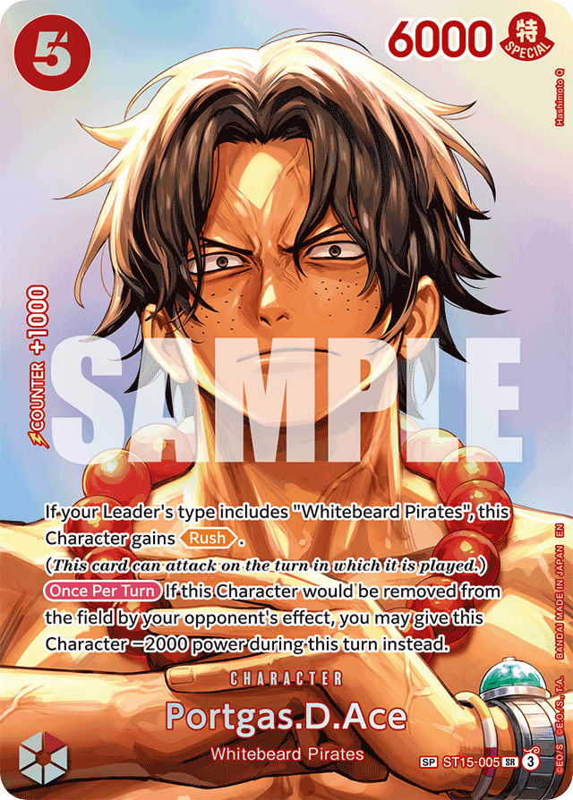 Portgas.D.Ace - ST15-005 - Super Rare (Special Alternate Art) - RED Edward.Newgate