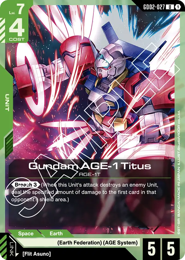 Gundam AGE-1 Titus - GD02-027 - Uncommon - Dual Impact