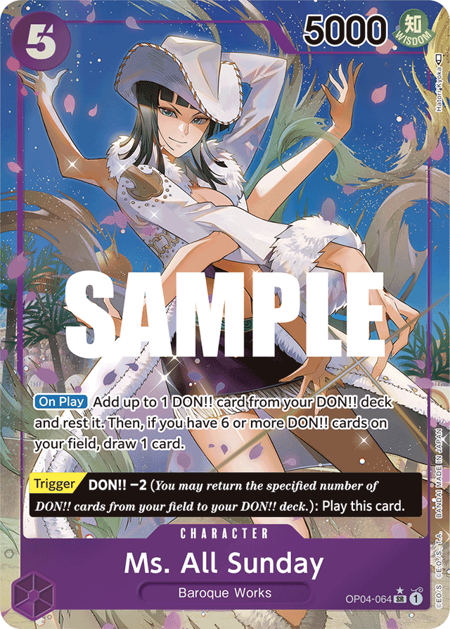 Ms. All Sunday - OP04-064 - Super Rare (Alternate Art) - Kingdoms of Intrigue