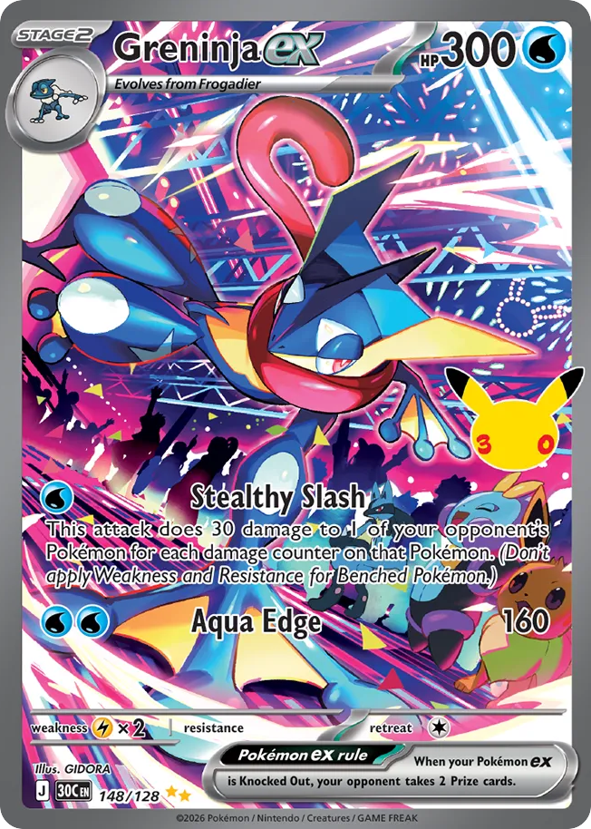 Greninja ex - 148/128 - 30th Celebration