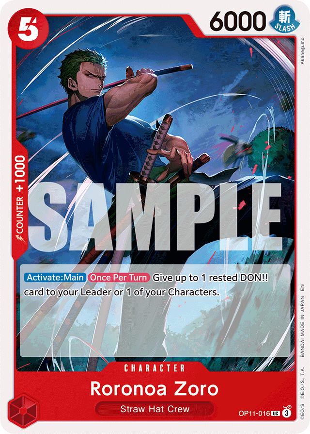 Roronoa Zoro - OP11-016 - Uncommon - A Fist Of Divine Speed