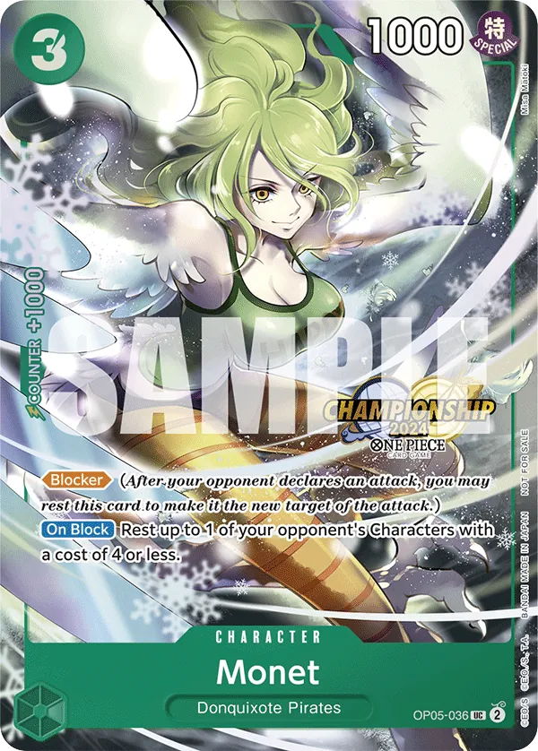 Monet - OP05-036 - Uncommon (Championship Stamp) - Awakening of the New Era