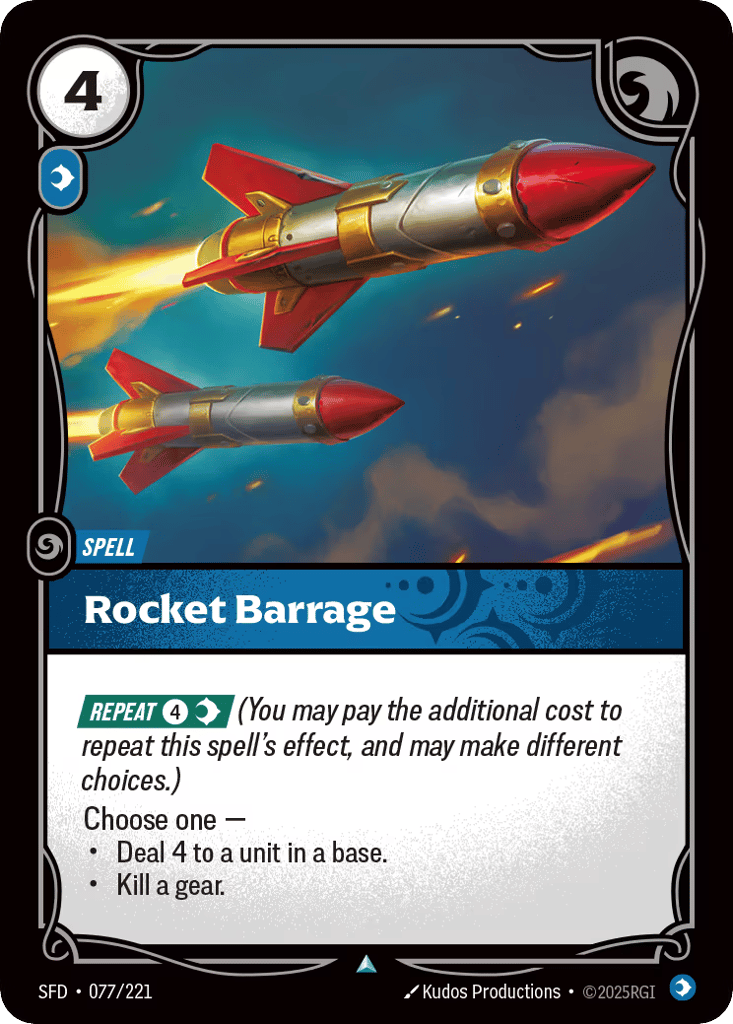 Rocket Barrage - 077/221 - Uncommon - Spiritforged