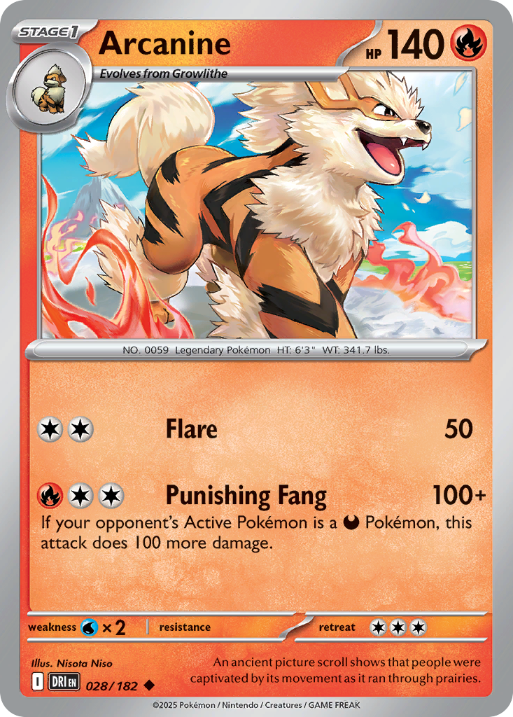 Arcanine - 028/182 - Destined Rivals