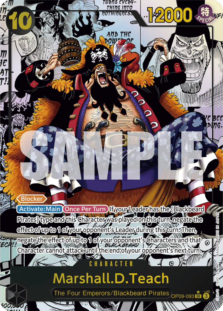 Marshall.D.Teach - OP09-093 - Super Rare (Manga Alt Art) - Emperors In The New World
