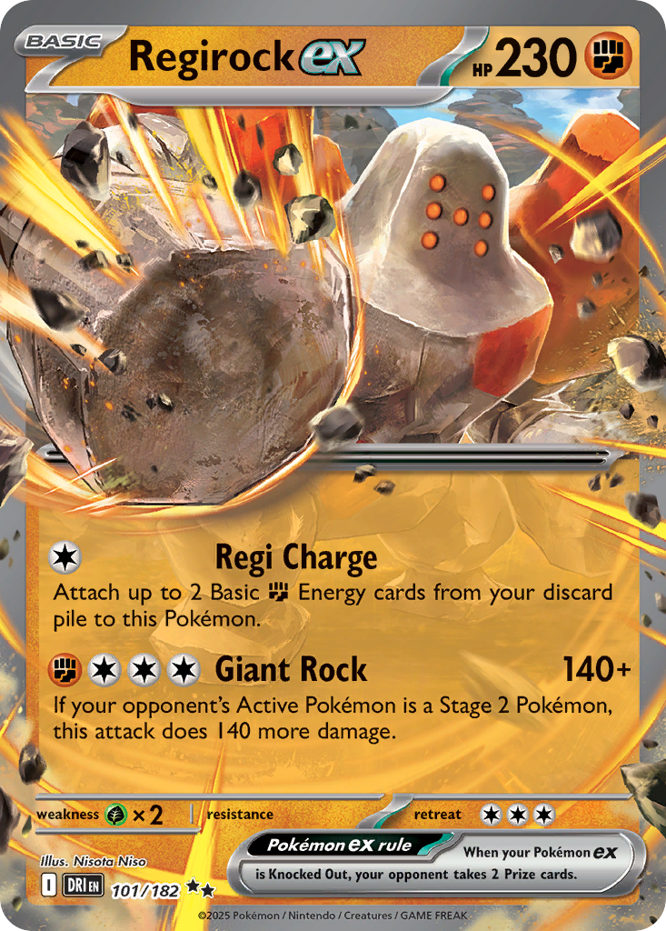Regirock ex - 101/182 - Destined Rivals