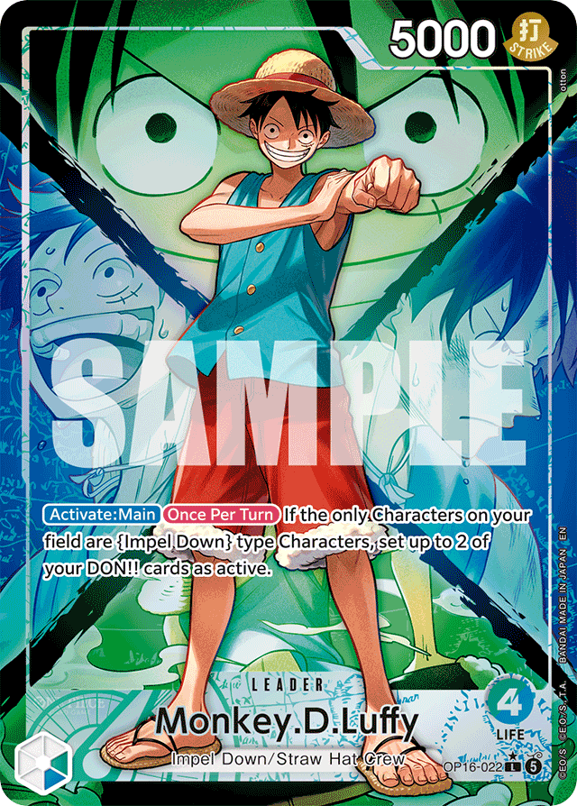 Monkey.D.Luffy - OP16-022 - Leader (Alternate Art) - The Time Of Battle