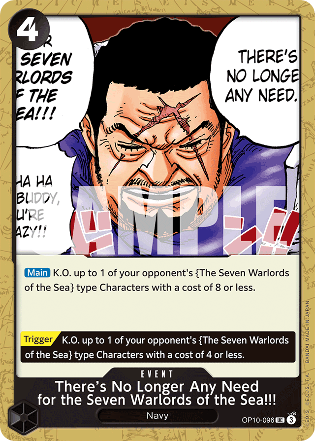 There’s No Longer Any Need for the Seven Warlords of the Sea!!! - OP10-096 - Uncommon - Royal Blood