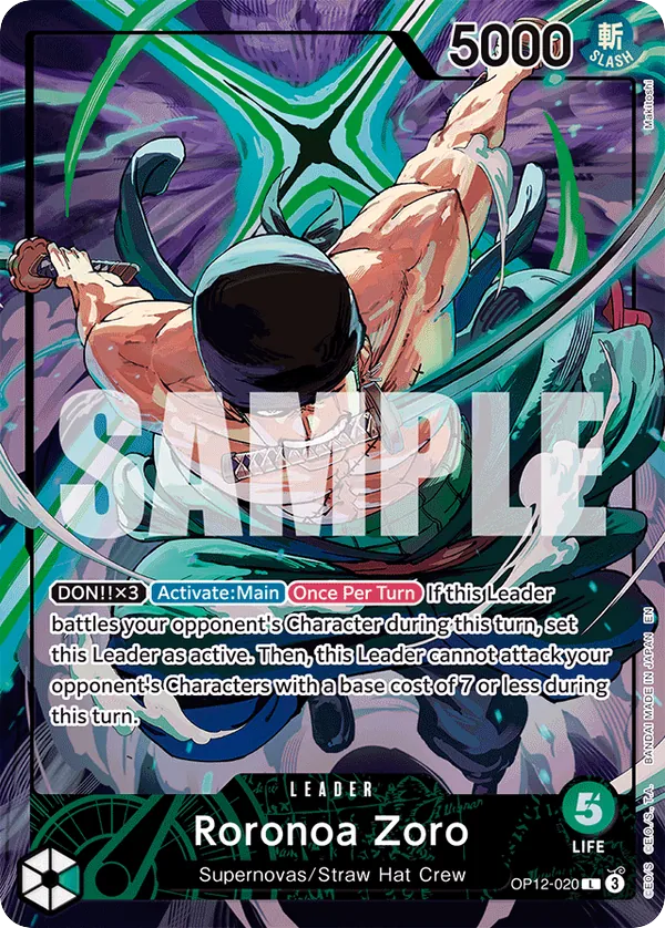 Roronoa Zoro - OP12-020 - Leader (Limited Edition Vol4Alt Art) - Legacy of the Master
