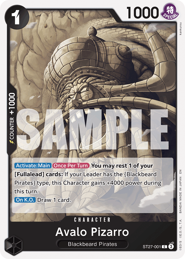 Avalo Pizarro - ST27-001 - Common - BLACK Marshall.D.Teach