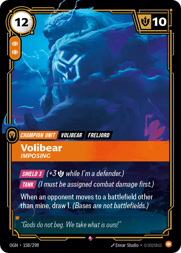 Volibear, Imposing - 158/298 - Rare - Origins